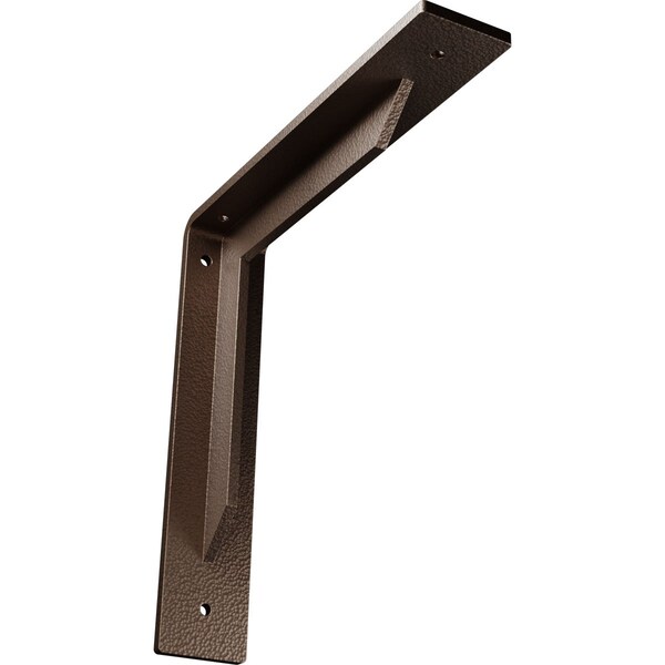 Ekena Millwork Stockport Steel Bracket, Hammered Dark Bronze 2"W x 10"D x 10"H BKTM02X10X10STHDB - main